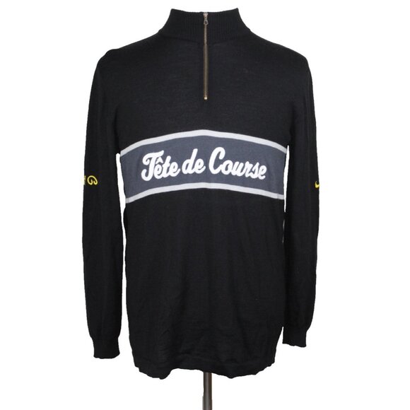 Nike Tete de Course Throwback Cycling Sweater Merino Wool Italy Made Mens Large - Picture 9 of 9